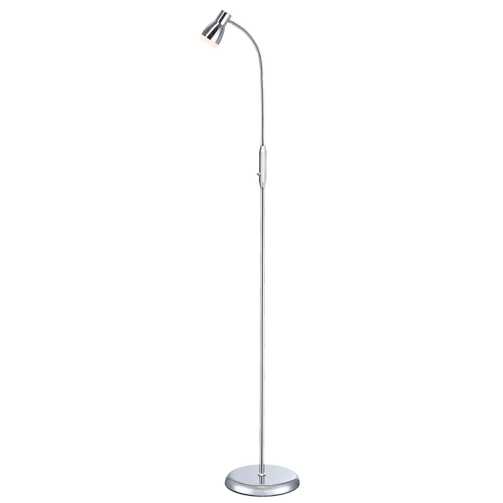 Led Floor Lamp Chrome Flexible Spot Height 150 Cm Joy with regard to sizing 1000 X 1000