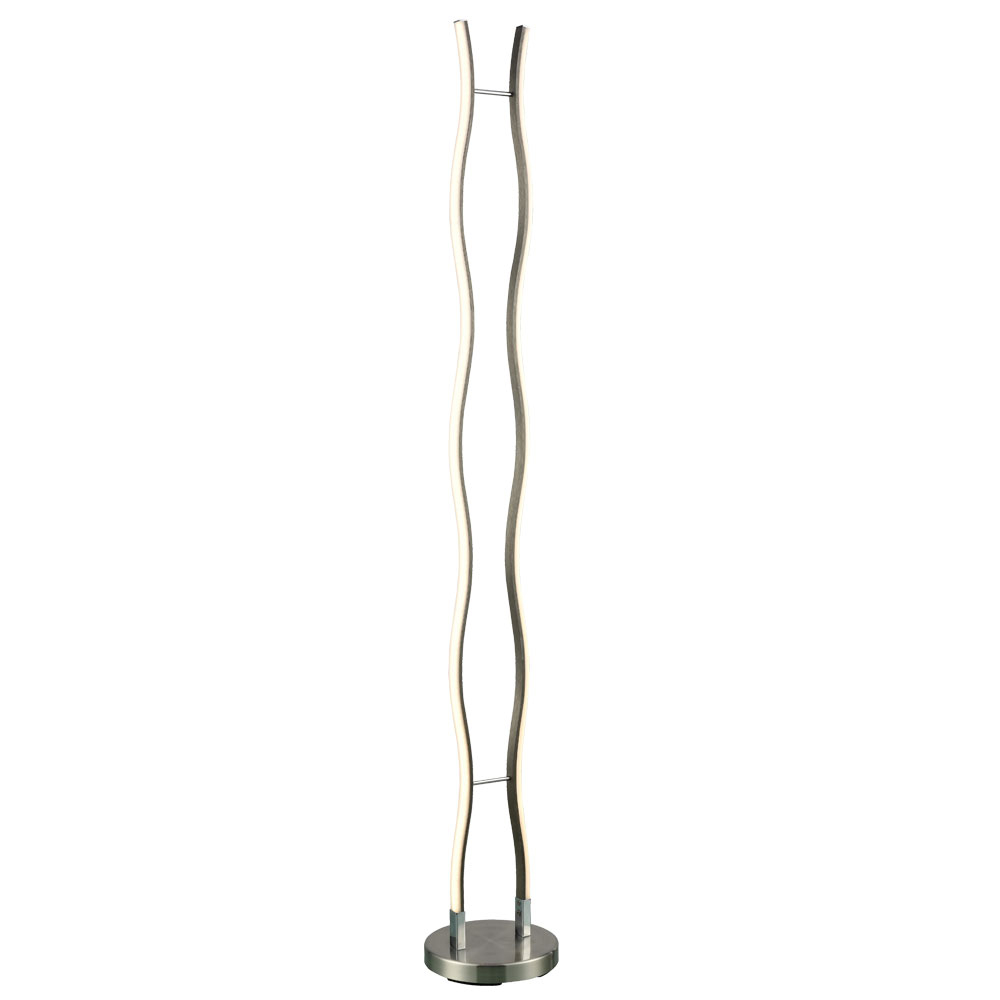 Led Floor Lamp Chrome Wave Design Height 1225 Cm Slim in dimensions 1000 X 1000