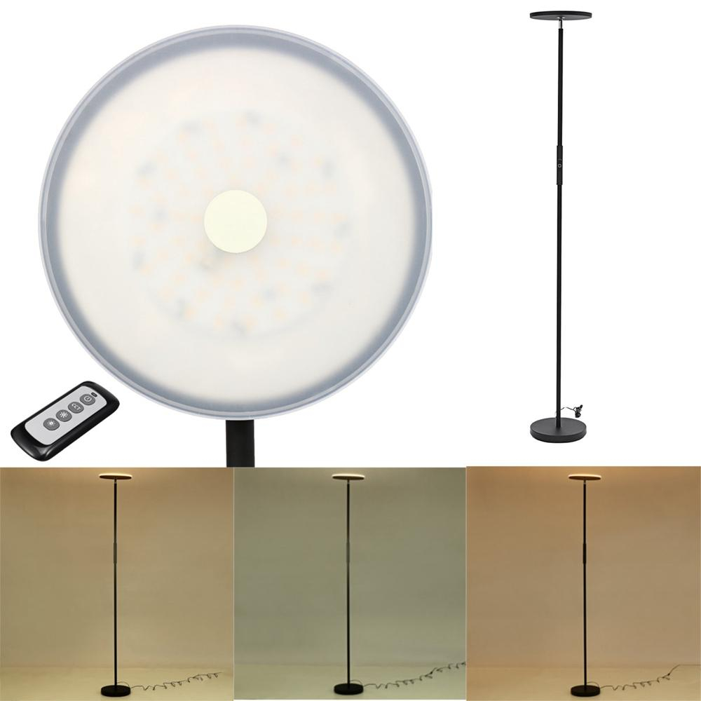 Led Floor Lamp Dimmable Iron Stand Reading Book Light Bedroom Remote Control Switch with regard to proportions 1000 X 1000