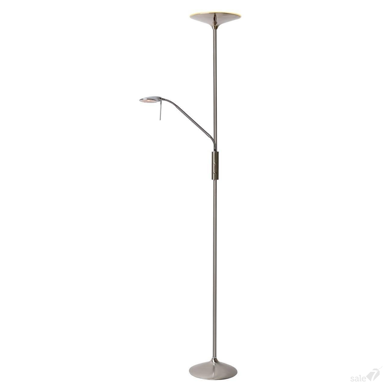 Led Floor Lamp Elegant Double Light Reading Satin Nickel for size 1280 X 1280