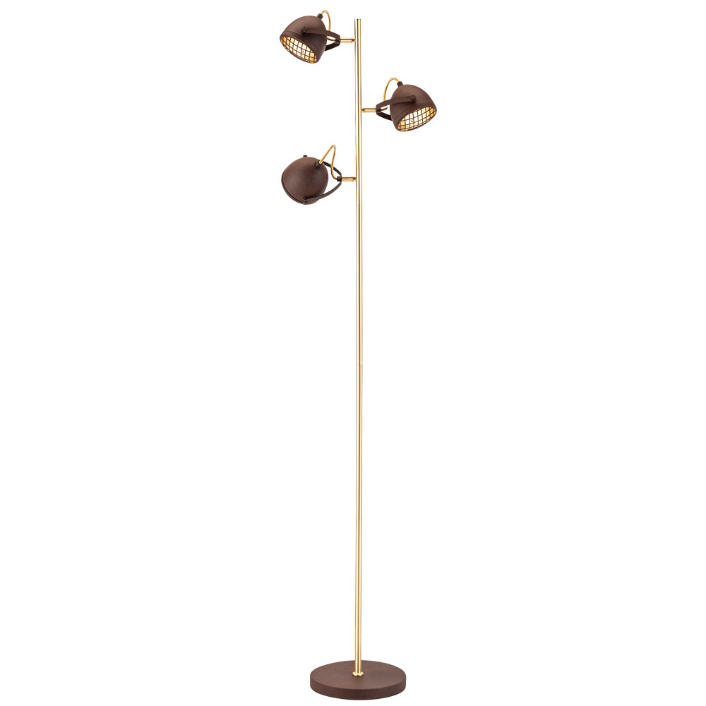 Led Floor Lamp Gold Rusty Moving Spots H 152 Cm Bbq throughout size 1000 X 1000