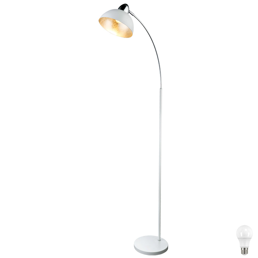 Led Floor Lamp In Arch Design With Swiveling Screen Anita pertaining to measurements 1000 X 1000