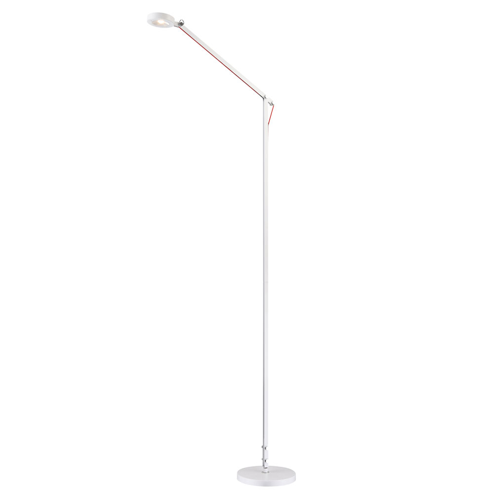 Led Floor Lamp White Adjustable Height 189 Cm Wilo within dimensions 1000 X 1000