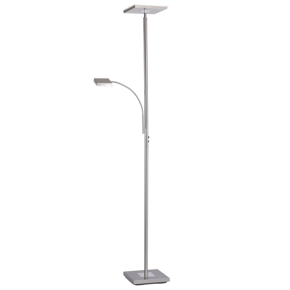 Led Floor Lamp With Flexible Reading Light And Touch Dimmer inside dimensions 1000 X 1000
