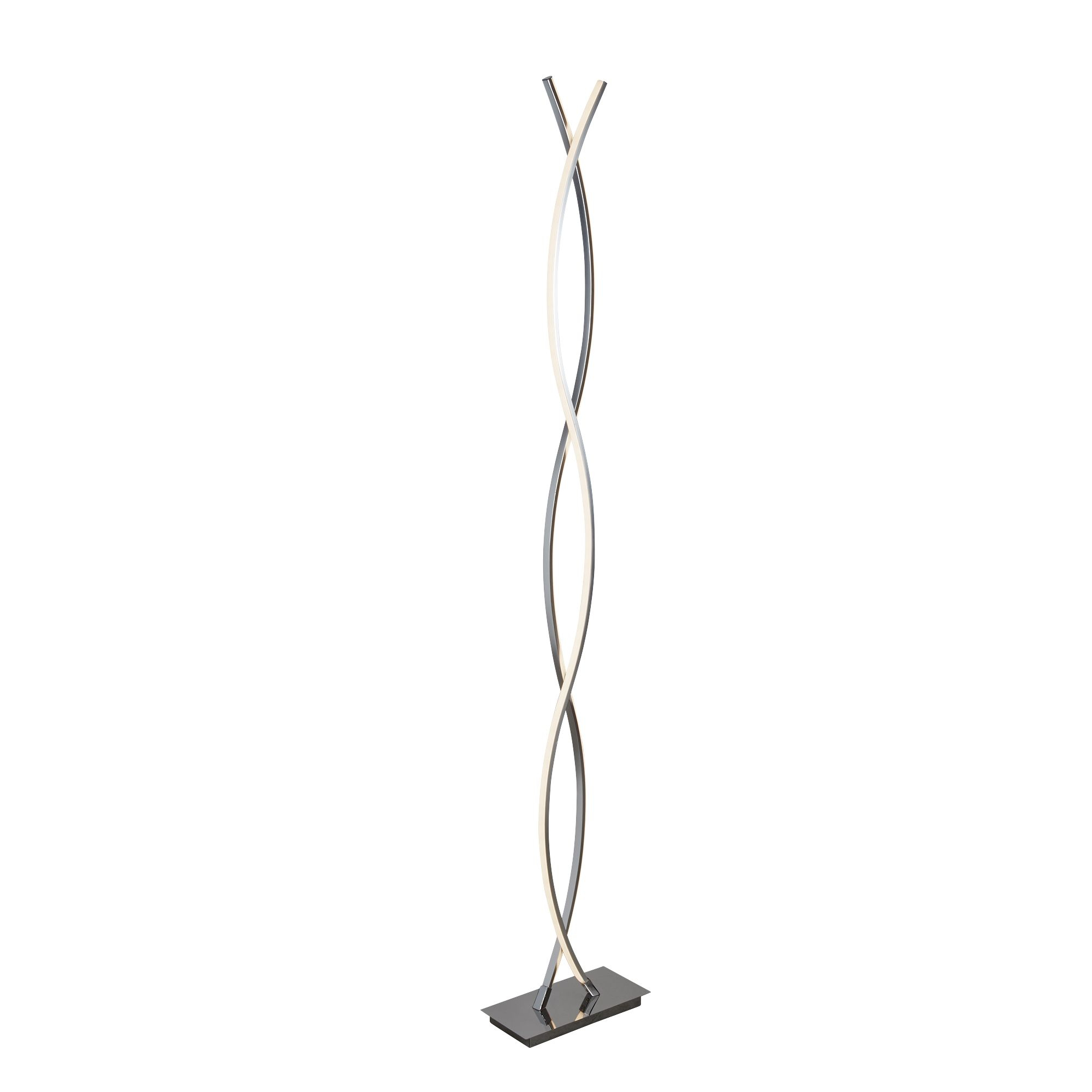 Led Platt Wave Floor Lamp Chrome White for measurements 2000 X 2000