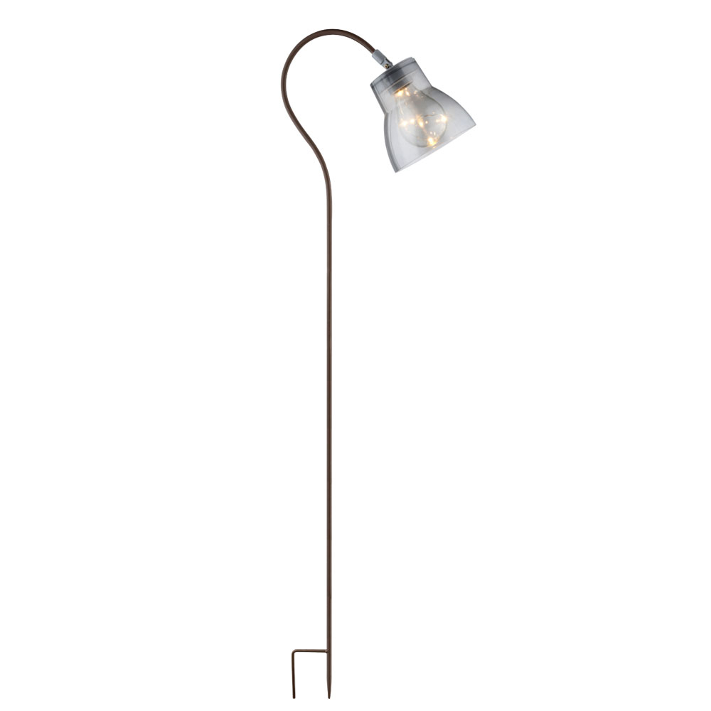 Led Solar Floor Lamp Rust Colored Glass Smoke H 1065 Cm within measurements 1000 X 1000