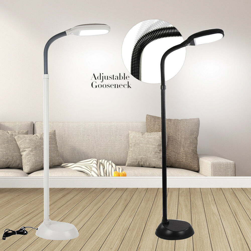 Led Standing Floor Lamp Reading Light Adjustable Goose Neck Energy Saving Study within sizing 1000 X 1000