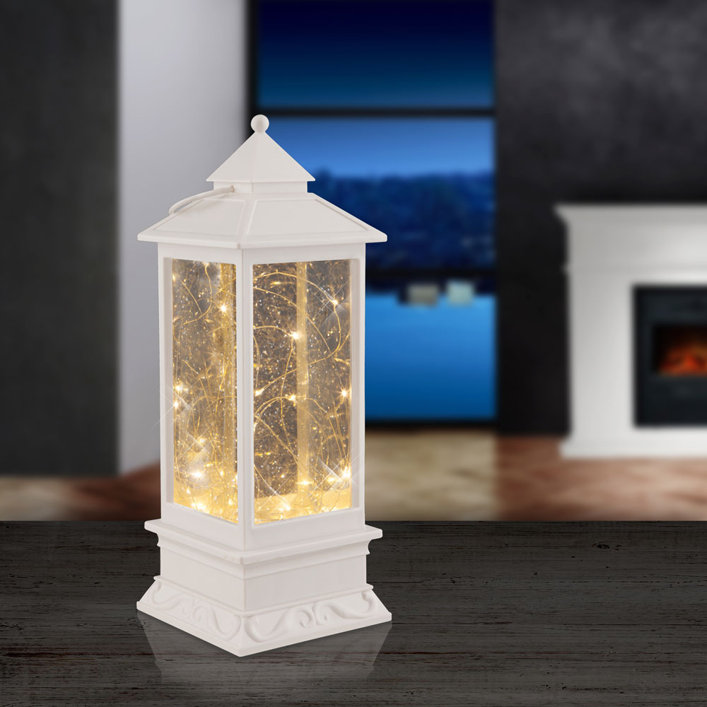 Led Table Lamp With Glitter Effect And Fairy Lights Lantern pertaining to sizing 1000 X 1000