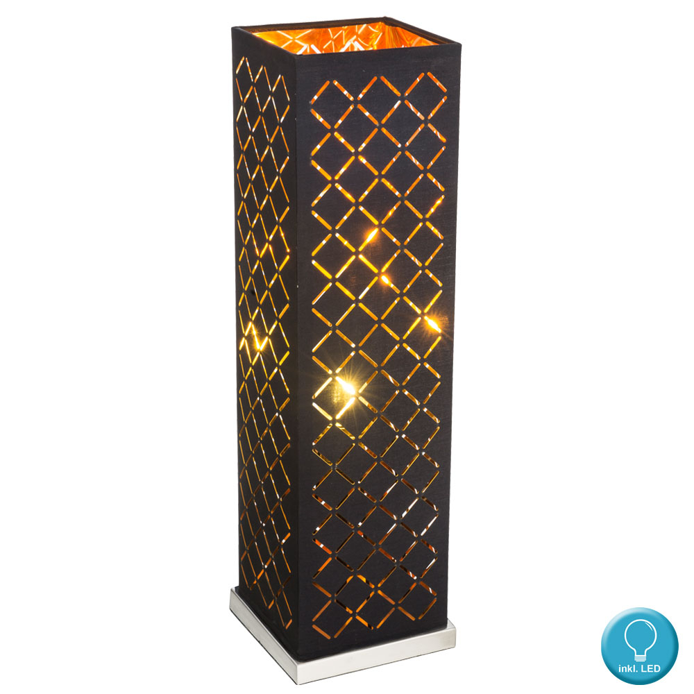 Led Textile Table Lamp Flame Effect Height 57 Cm Clarke regarding measurements 1000 X 1000