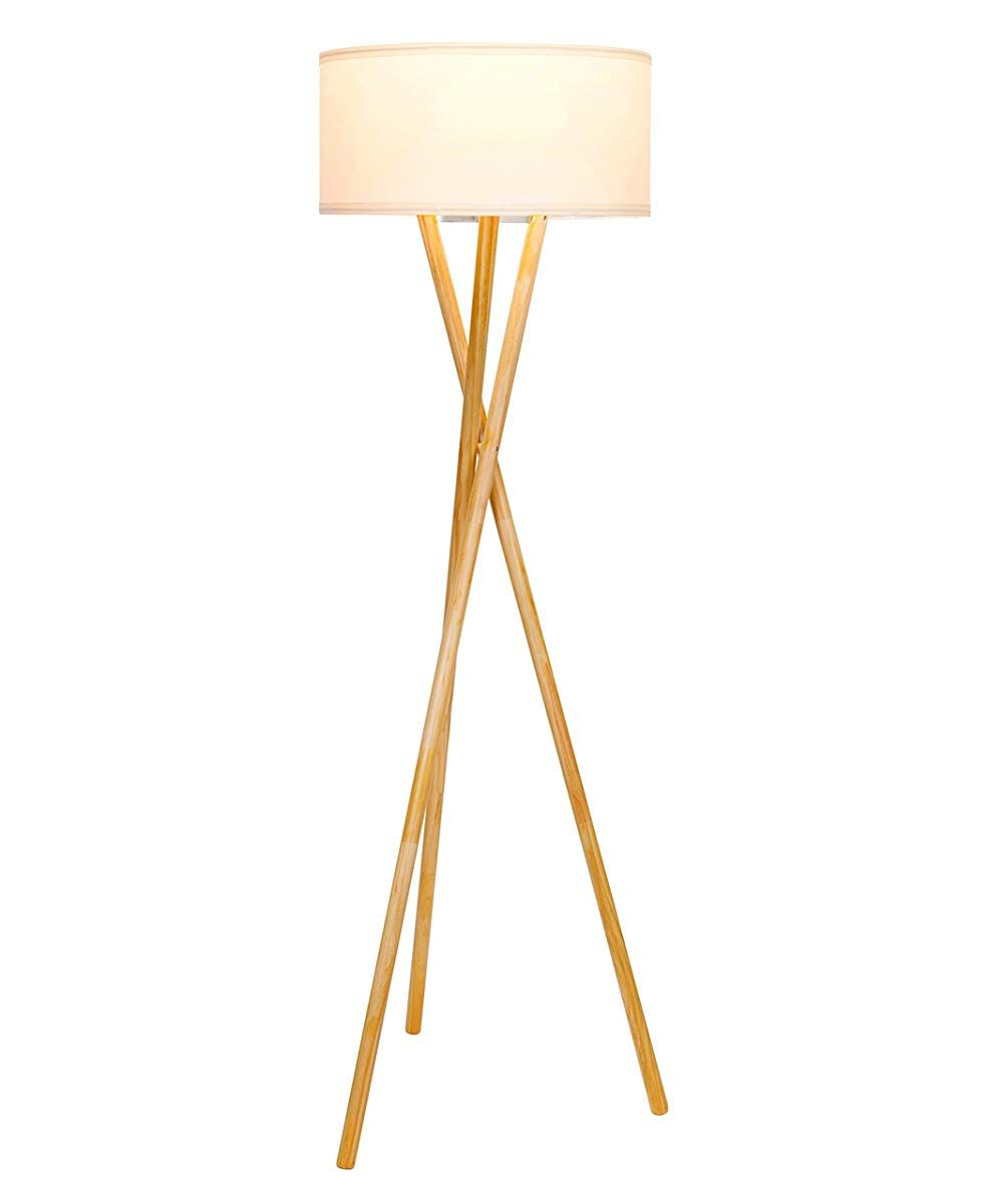 Led Tripod Floor Lamp Wood Mid Century Modern Light For for size 986 X 1200