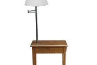 Leick Chair Side Lamp End Table With Drawer Medium Oak with regard to proportions 1200 X 1200