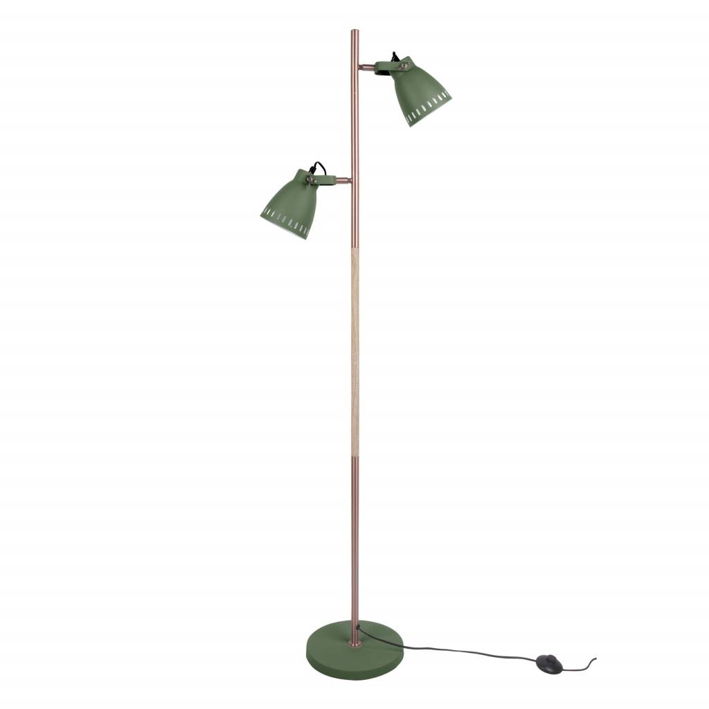 Leitmotiv Floor Lamp Mingle 2 Caps Metalwood Green in dimensions 1024 X 1024