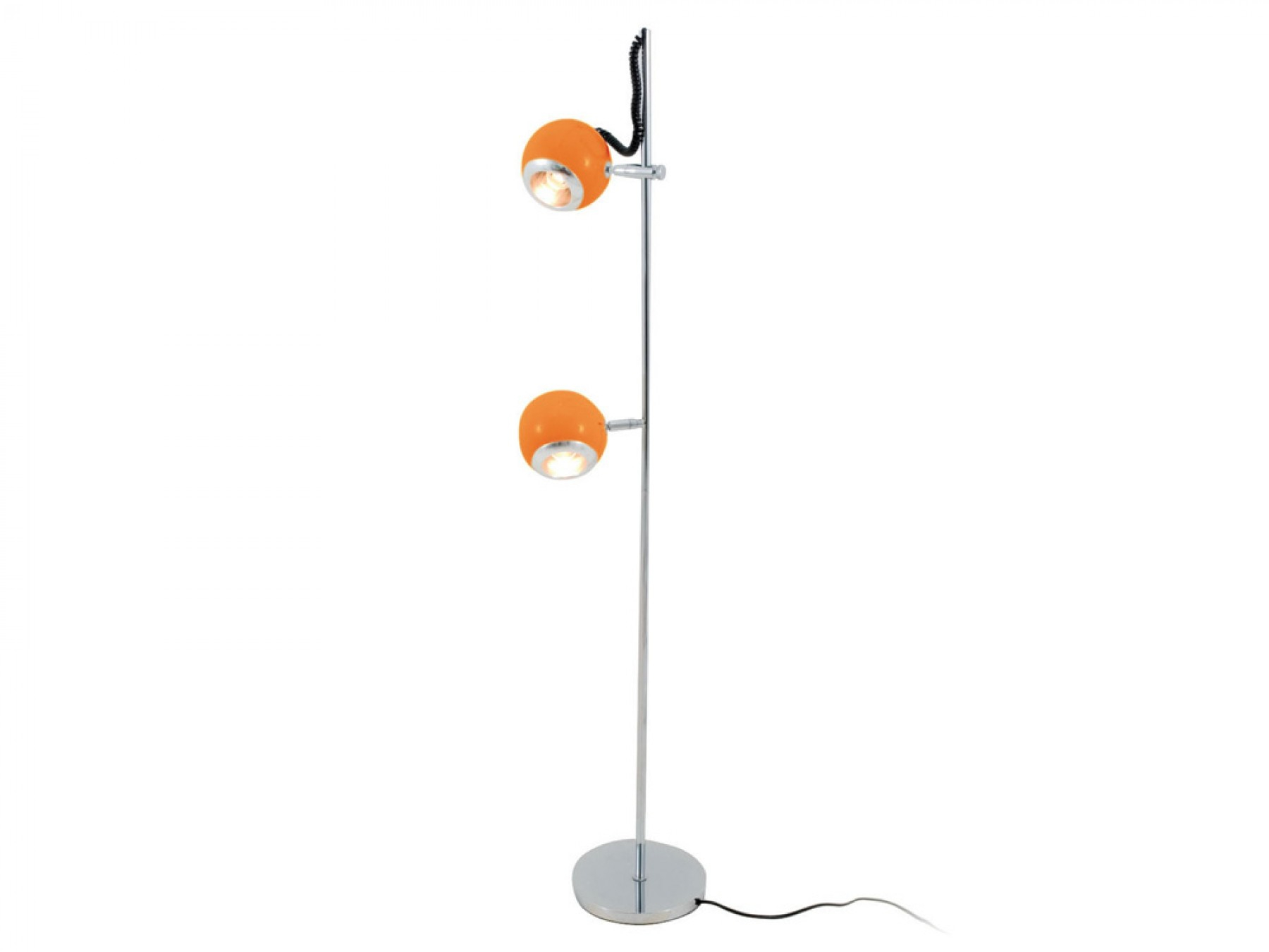 Leitmotiv Floor Lamp Retro 2 Lights Orange for measurements 1800 X 1350