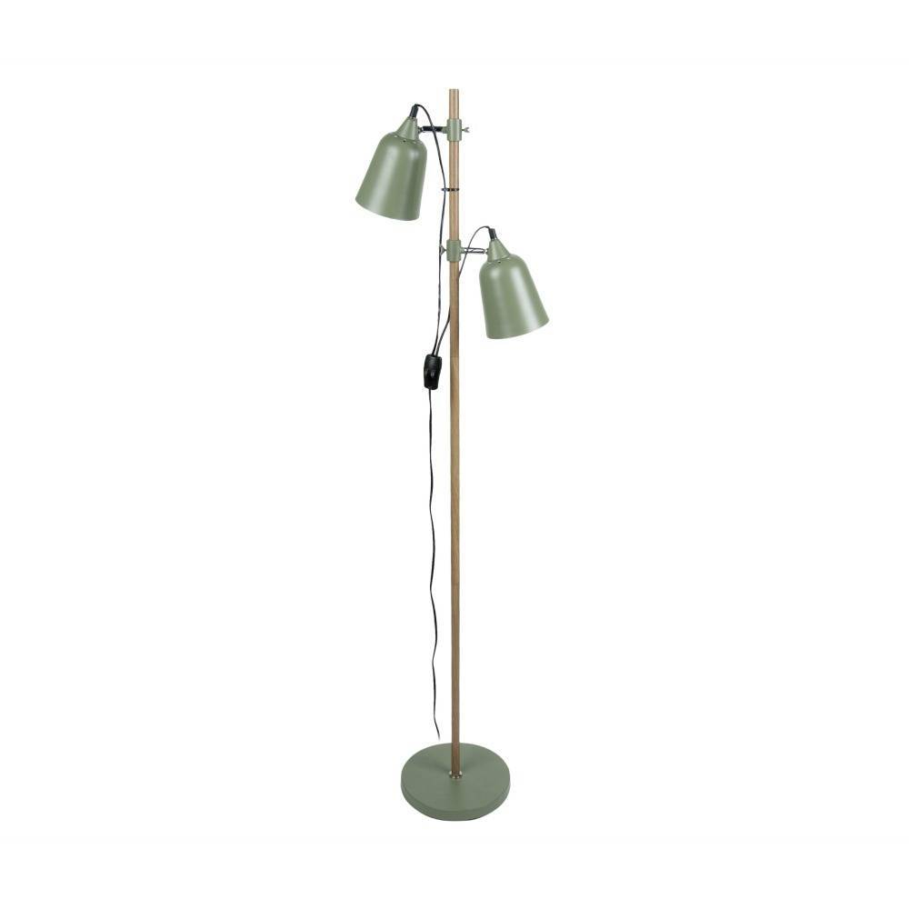 Leitmotiv Floor Lamp Wood Like 2 Green Metal 15x14x149cm for dimensions 1000 X 1000