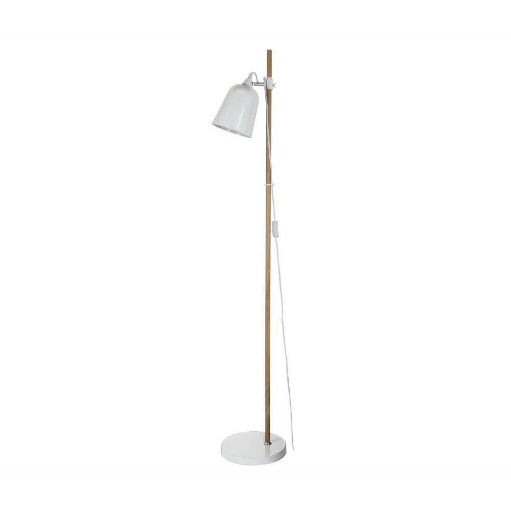 Leitmotiv Floor Lamp Wood Like White Metal 15x14x149cm for measurements 1000 X 1000