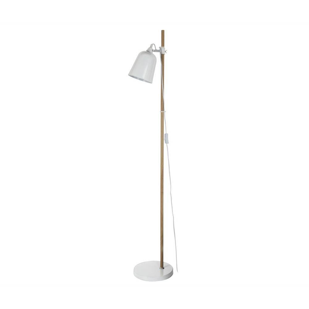 Leitmotiv Floor Lamp Wood Like White Metal 15x14x149cm with regard to measurements 1000 X 1000