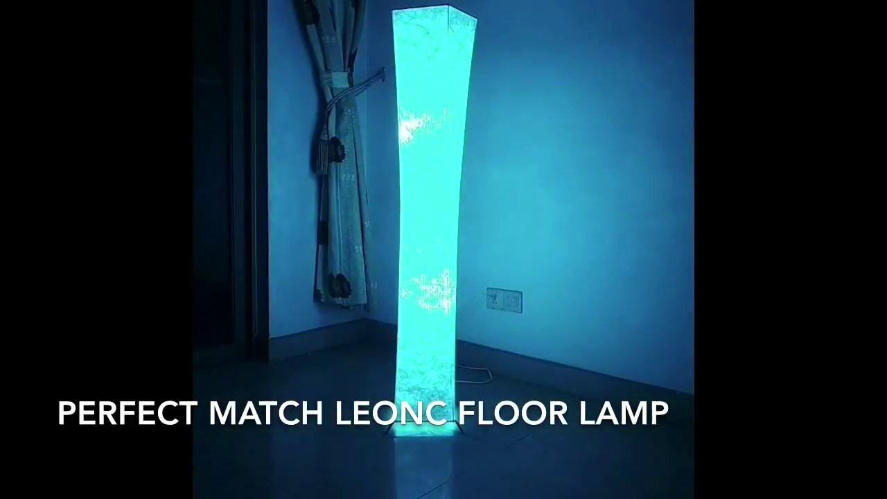 Leonc Tyvek Farbric Floor Lamp With 2 Rgb Bulbs Floor Lamp For Living Room regarding size 1280 X 720