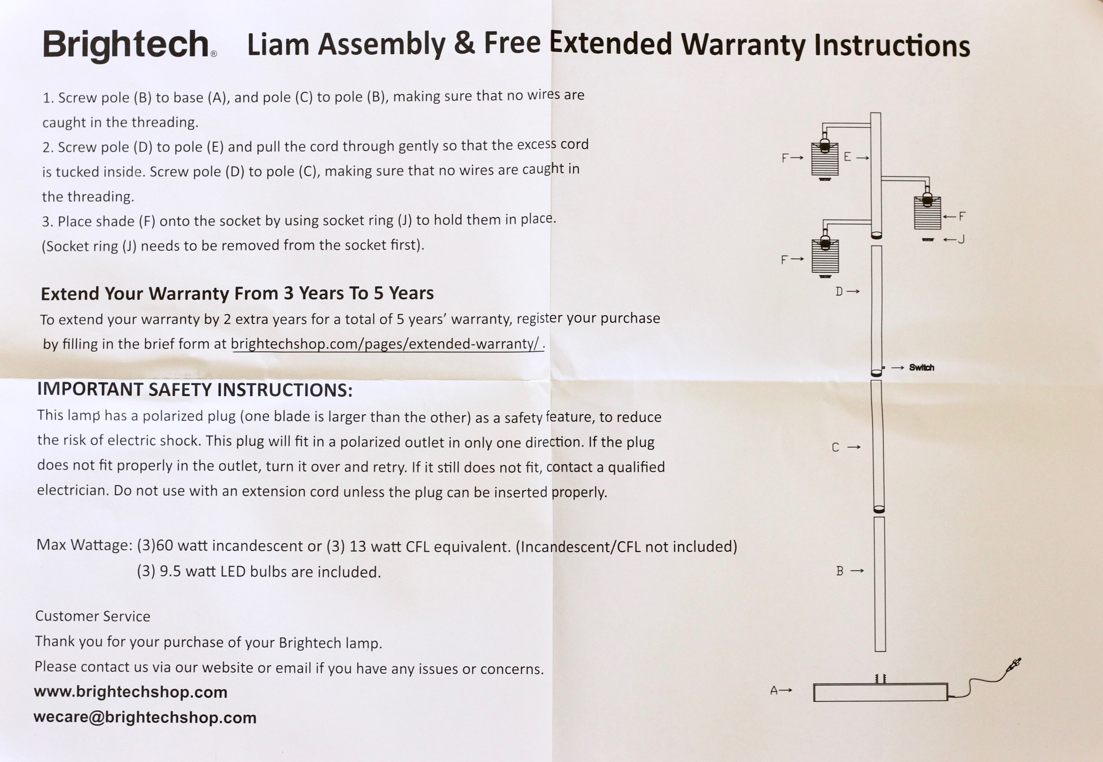 Liam Led Floor Lamp Instructions The Homespun Chics inside measurements 4652 X 3217