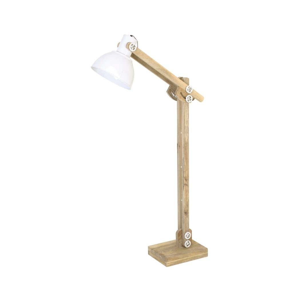 Light Living Floor Lamp 84x16x125 Cm Edward Wood Natural And White with measurements 1000 X 1000