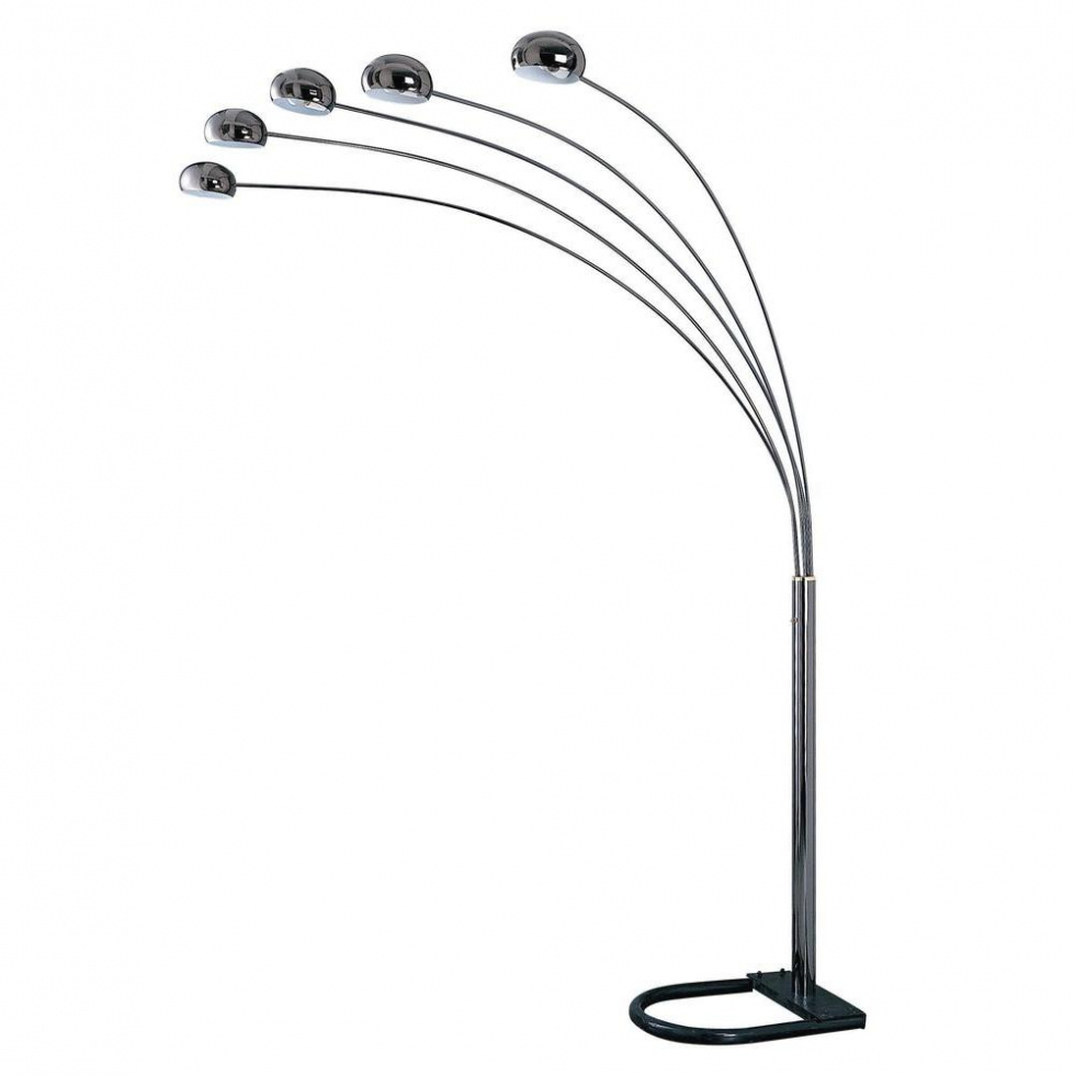 Lighting Ok Lighting 88 In Chrome Finish With Black Base 5 throughout measurements 980 X 980