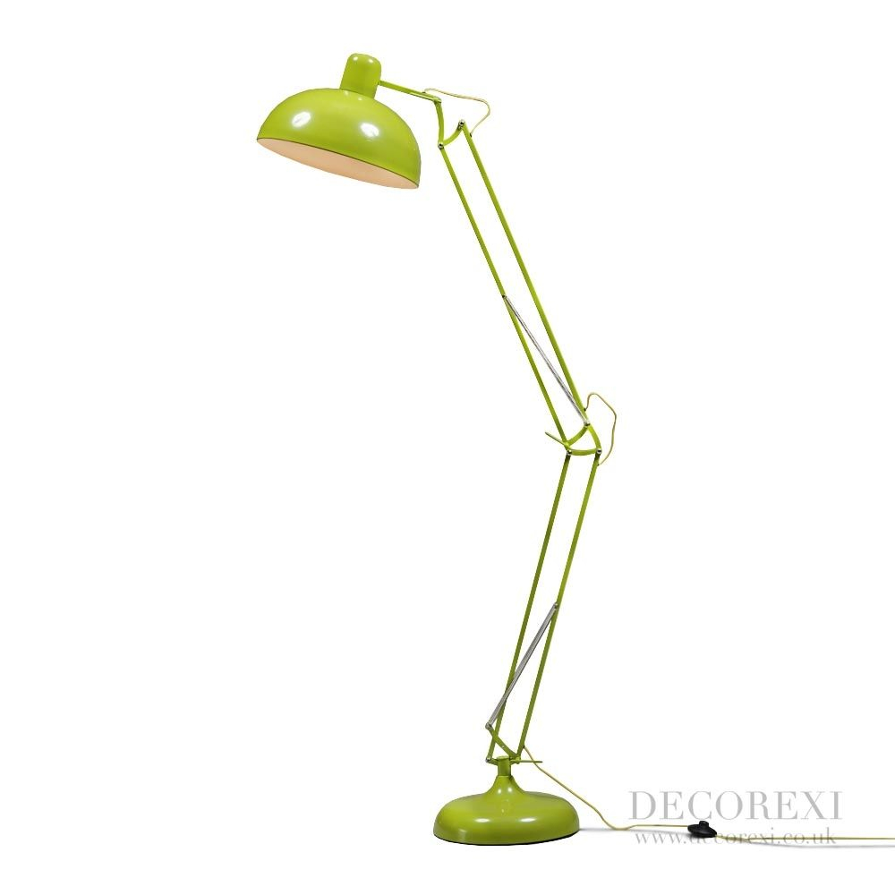 Lime Green Extra Large Classic Desk Style Floor Lamp Multi inside proportions 1000 X 1000