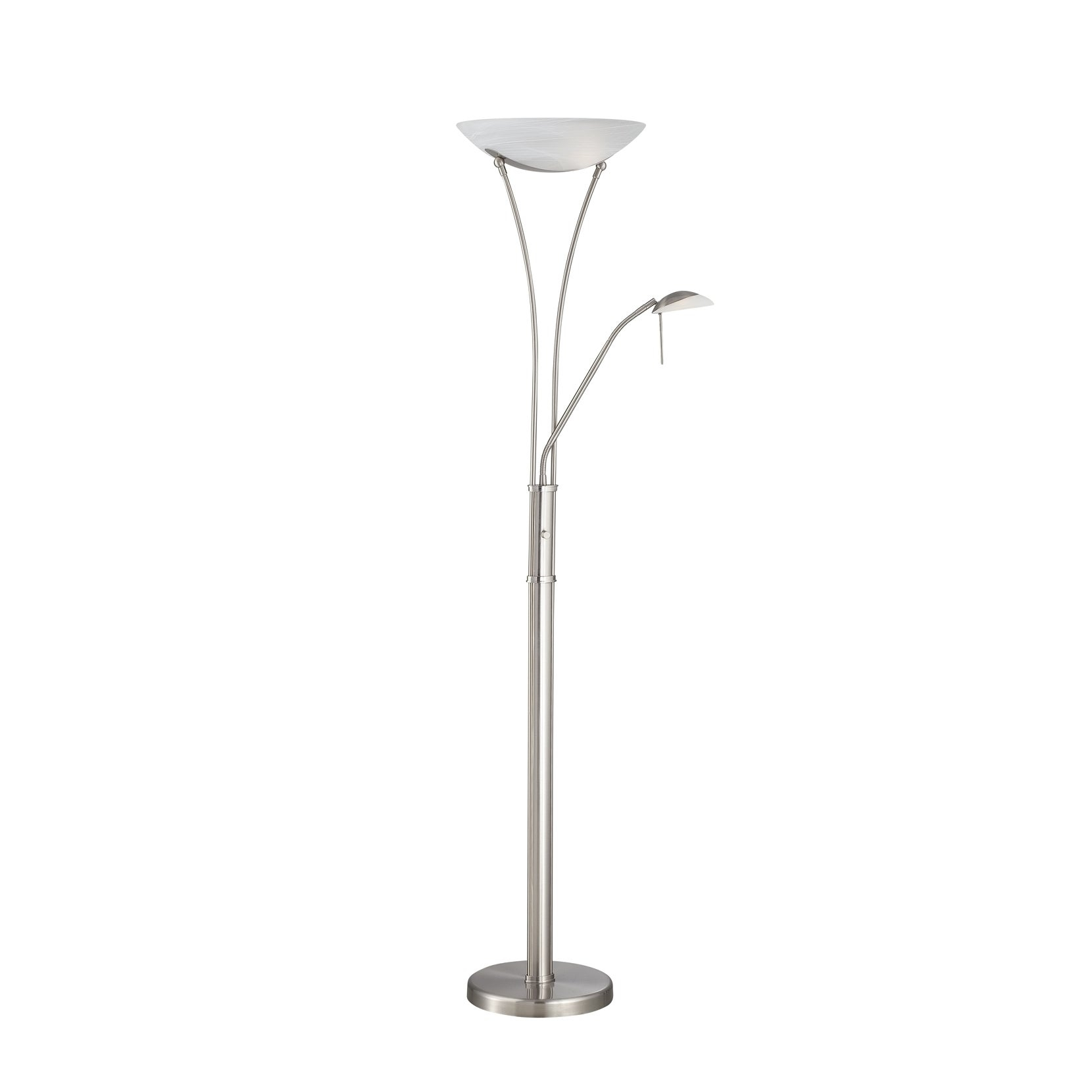 Lite Source Avington Torchiere Reading Lamp Steel regarding size 1660 X 1660