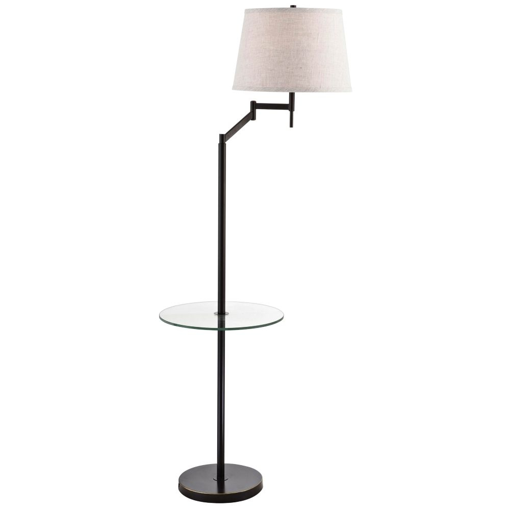 Lite Source Eveleen Dark Bronze Floor Lamp With Tray Table with proportions 1000 X 1000