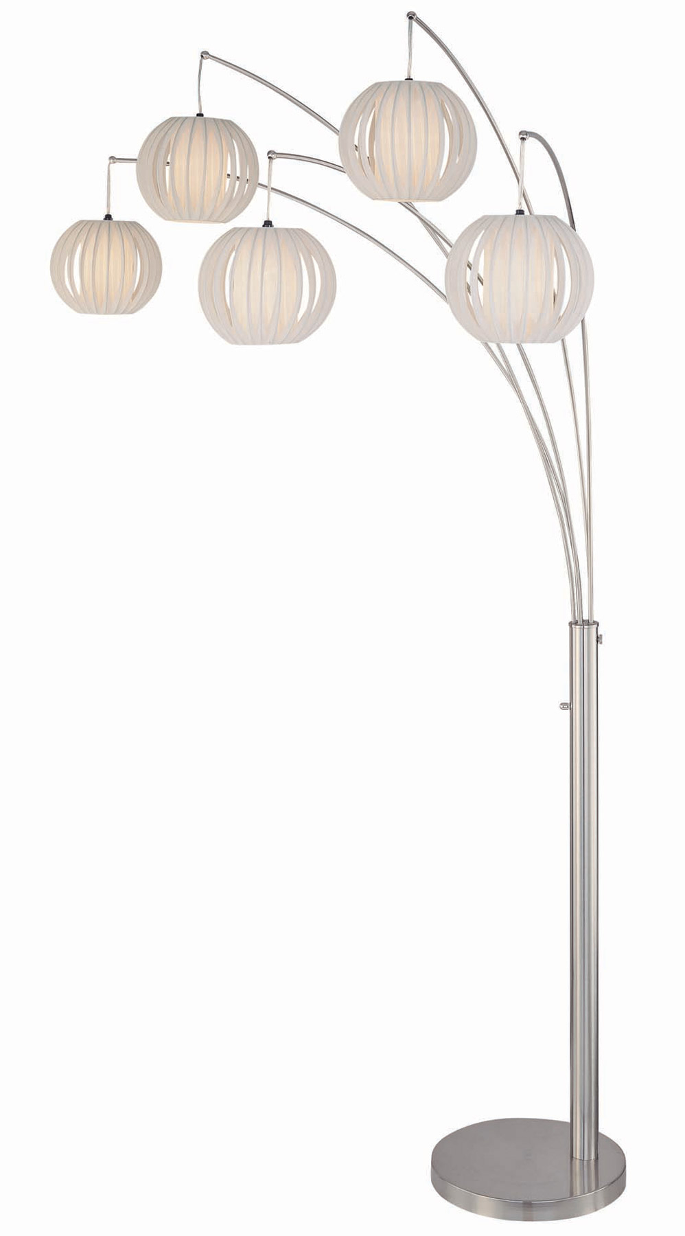 Lite Source Ls 8872pswht Deion Five Light Arch Floor Lamp intended for proportions 998 X 1800