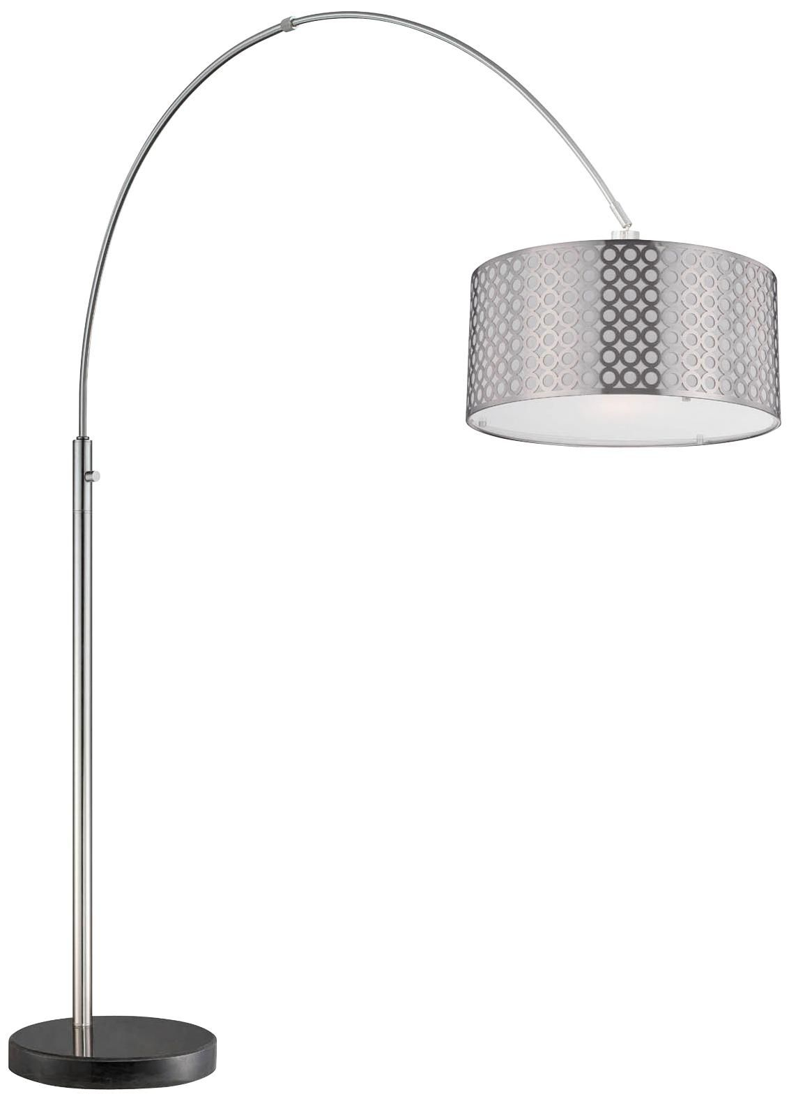 Lite Source Netto Arch Polished Steel Floor Lamp 1m within dimensions 1132 X 1578