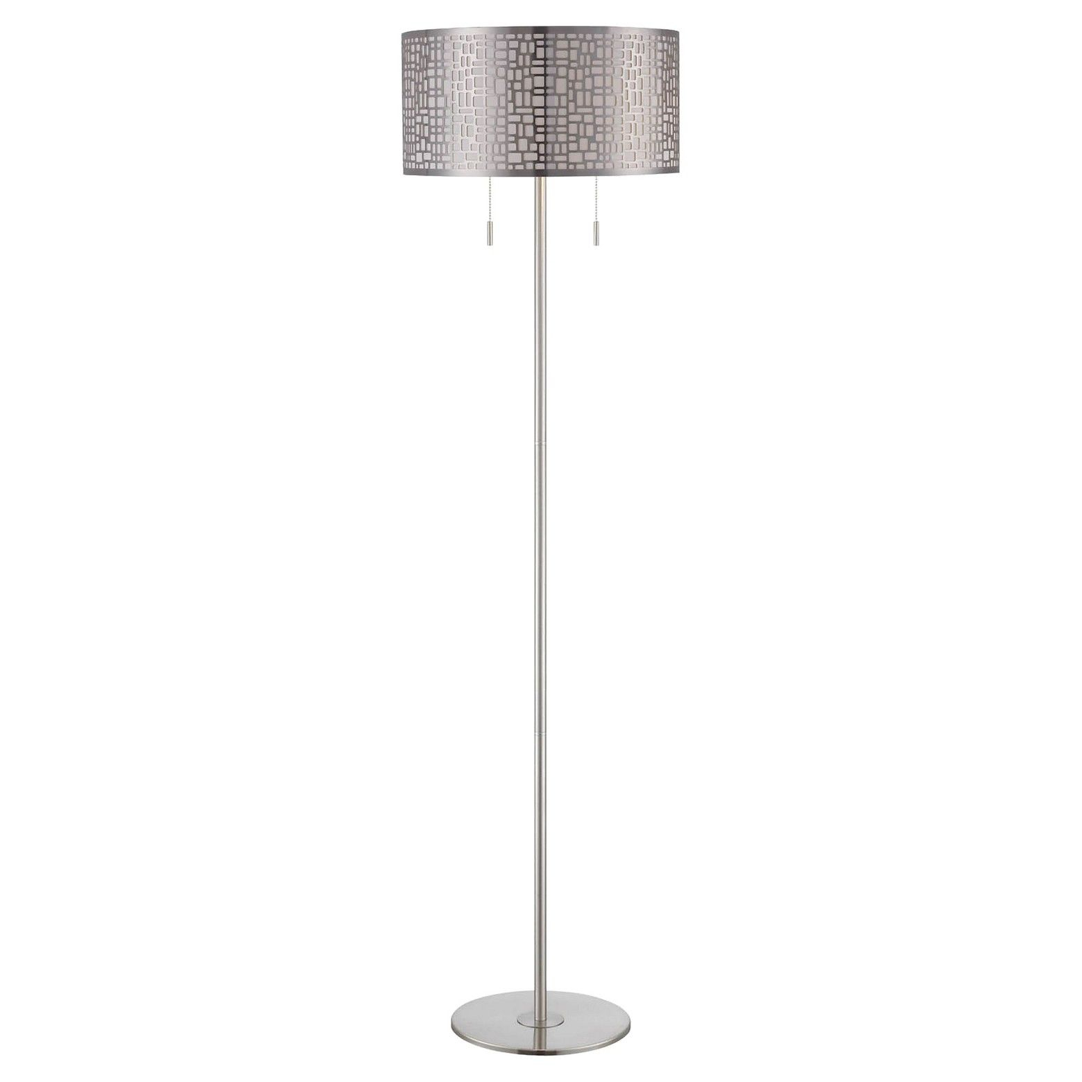 Lite Source Torre 2 Lt Floor Lamp Polished Steel Silver throughout sizing 1560 X 1560