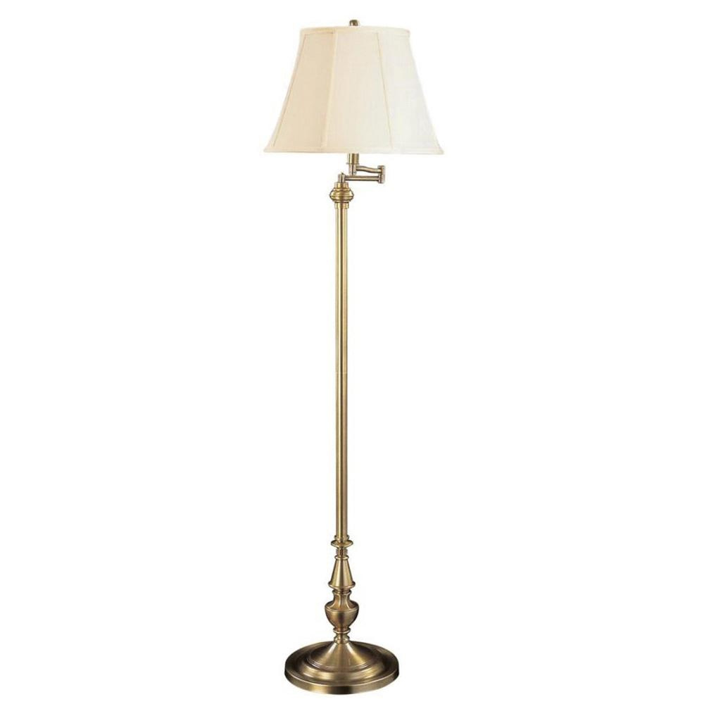 Litemaster F7356ab Sl 1 Light Swing Arm 3 Way Floor Lamp 150 intended for measurements 1000 X 1000