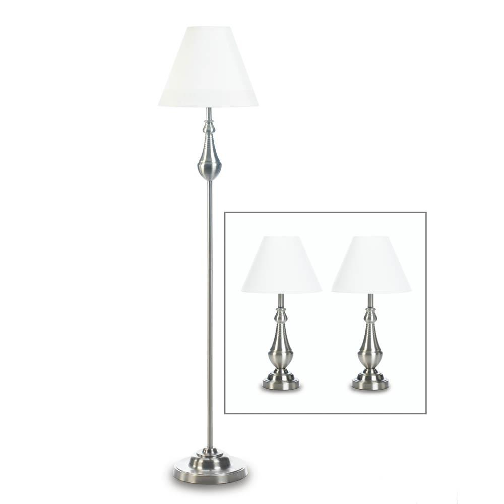 Living Room Floor Lamps Metal Silver Modern Table Lamp Set pertaining to sizing 1000 X 1000