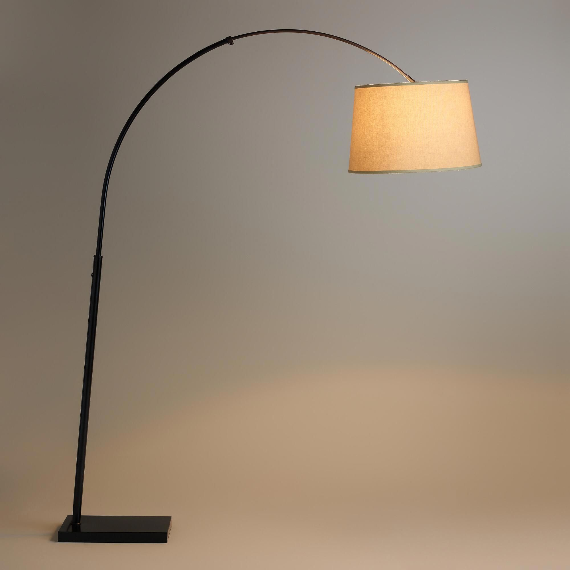 Loden Arc Floor Lamp Base Brown Metal World Market with regard to sizing 2000 X 2000