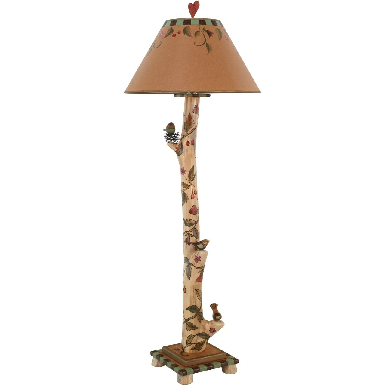 Log Floor Lamp Vine And Bird Motifs In 2019 Fun Home Decor pertaining to proportions 1280 X 1280