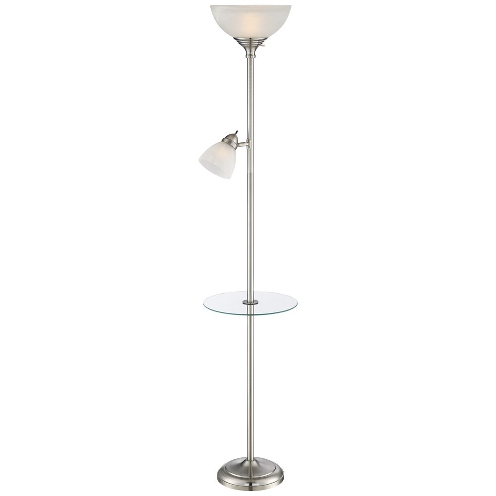 London Torchiere Floor Lamp With Table And Reading Light with regard to dimensions 1000 X 1000