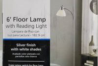Lot Mainstays 6 Floor Lamp With Reading Lamp Silver inside proportions 768 X 1024