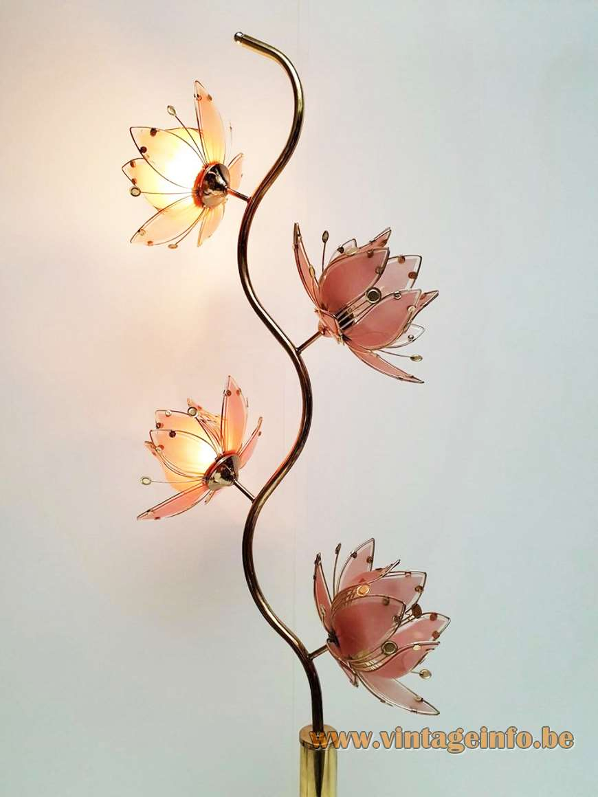 Lotus Flowers Floor Lamp Vintage Info All About Vintage intended for size 870 X 1160