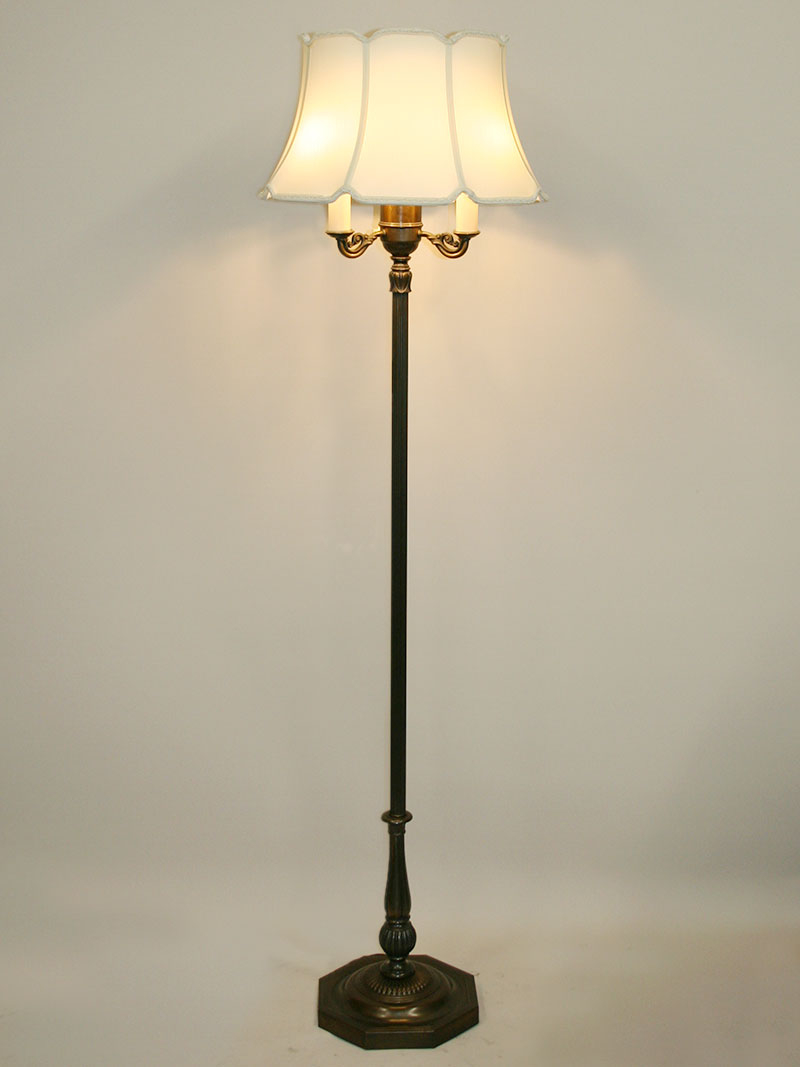 Lovely 6 Way Reflector Floor Lamp W Decorative Scroll Arms Octagon Base C 1930 with regard to size 800 X 1067