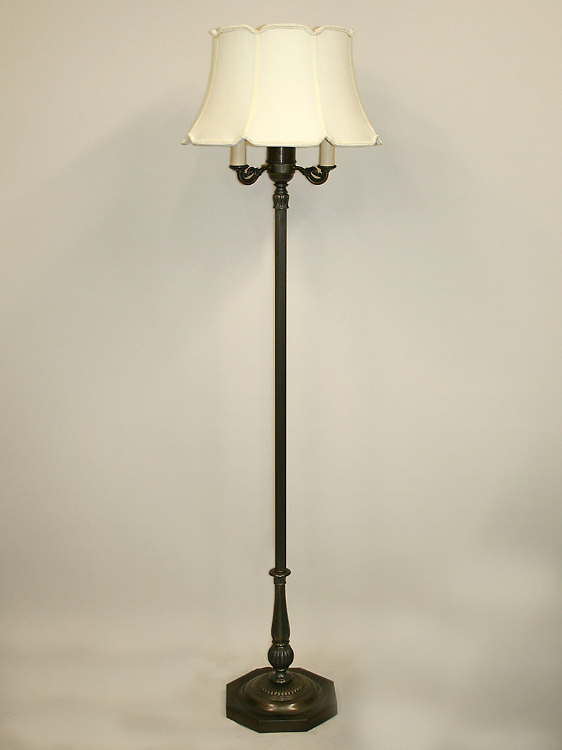 Lovely 6 Way Reflector Floor Lamp W Decorative Scroll Arms Octagon Base C 1930 within measurements 800 X 1067