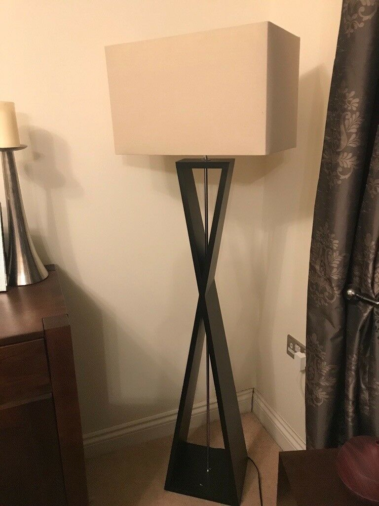 Lovely Dark Wood Floor Lamp With Cream Shade In Sheffield South Yorkshire Gumtree pertaining to size 768 X 1024