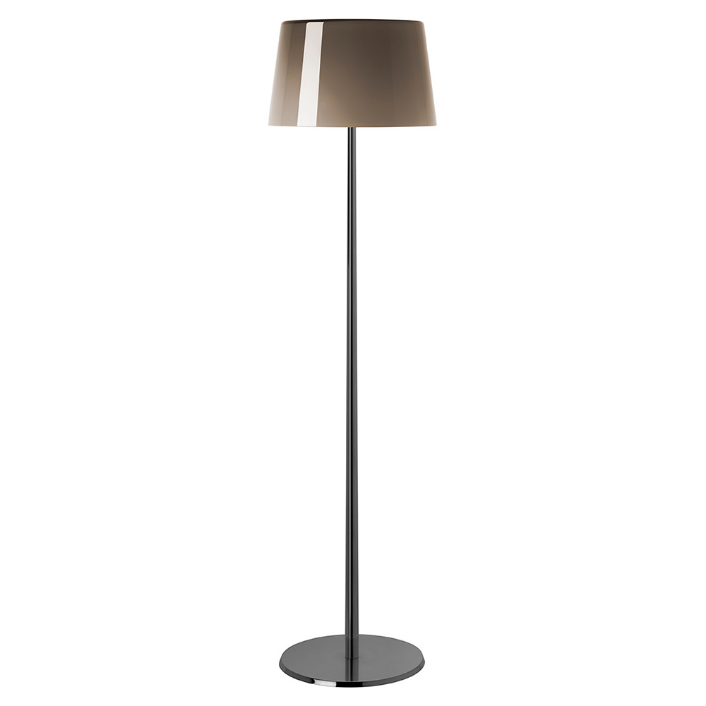 Lumiere Xx Floor Lamp Cool Brown Shade Black Chrome Base in measurements 1000 X 1000