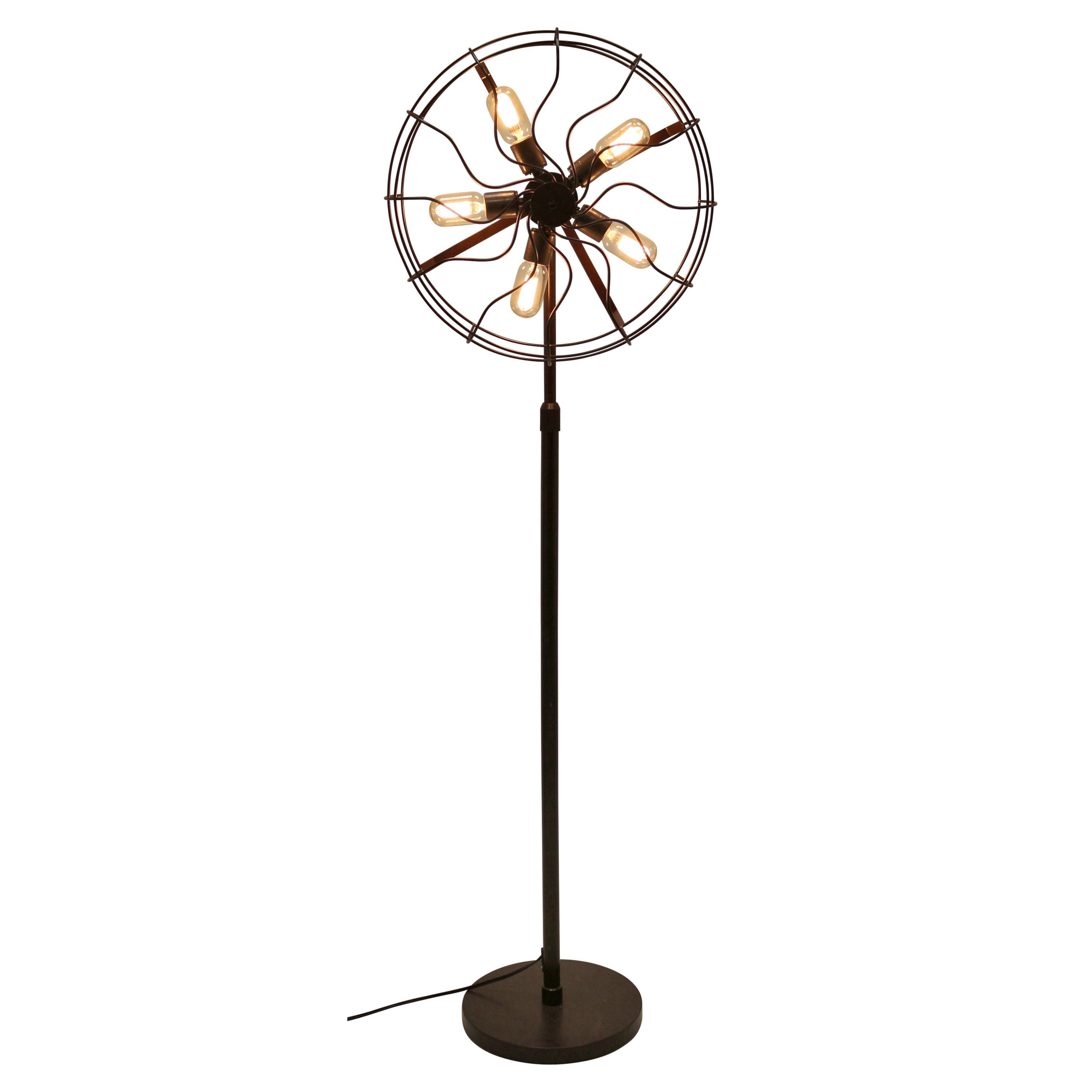 Lumisource Ozzy Industrial Vintage Fan Floor Lamp Ozzy within dimensions 3000 X 3000