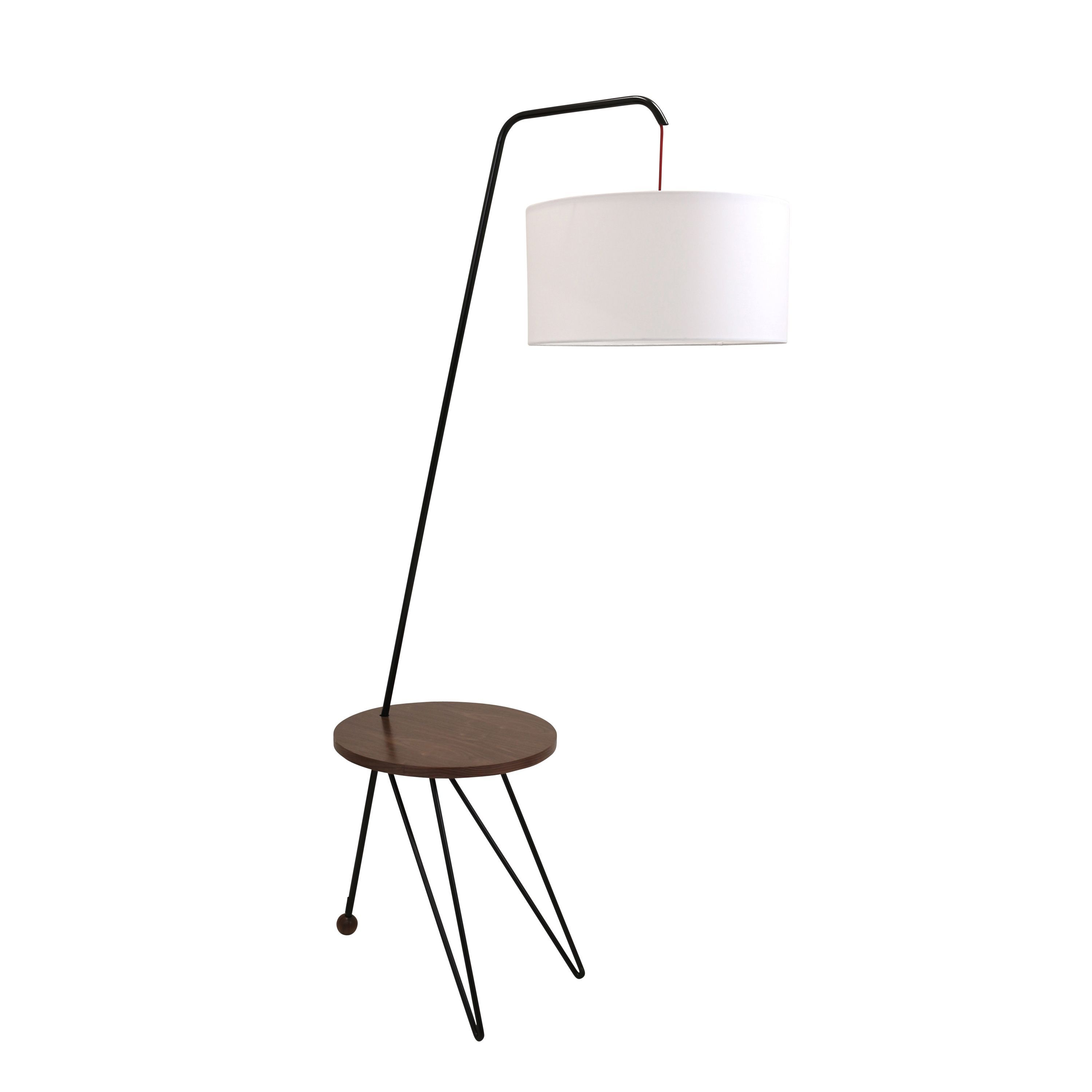 Lumisource Stork Mid Century Modern Floor Lamp With Walnut with sizing 3000 X 3000