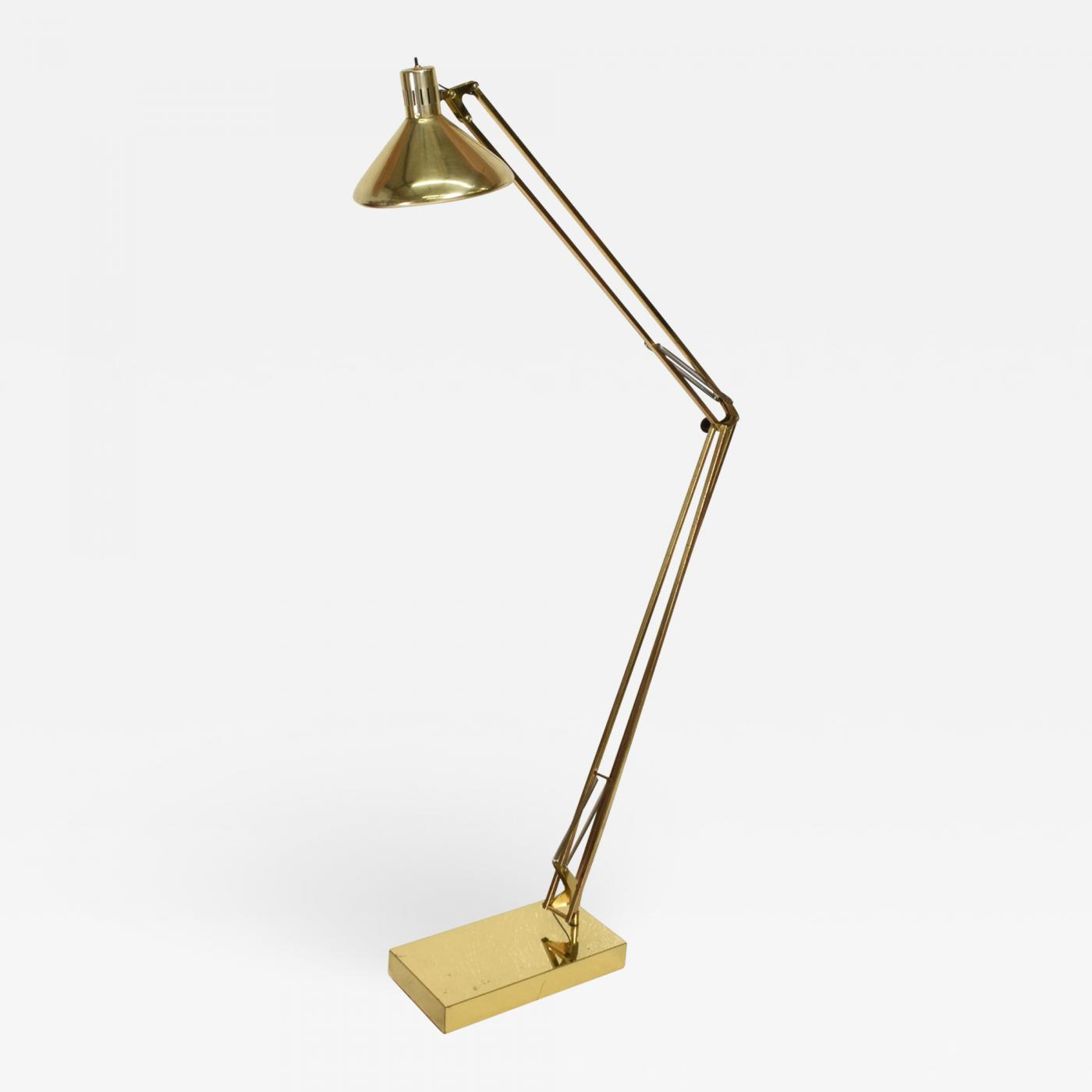 Luxo Mid Century Modern Vintage Floor Drafting Architect Lamp Luxo In Brass in measurements 1400 X 1400