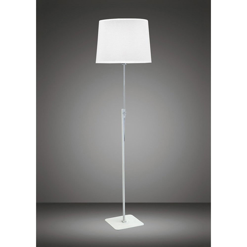 M5310 Habana Single Light Adjustable Floor Lamp Base Only In Polished Chrome And White Finish in dimensions 1000 X 1000