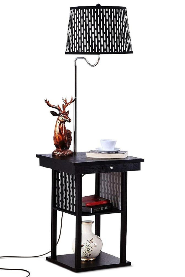 Madison Nightstand With Led Lamp Attached Wireless Charge with size 735 X 1102