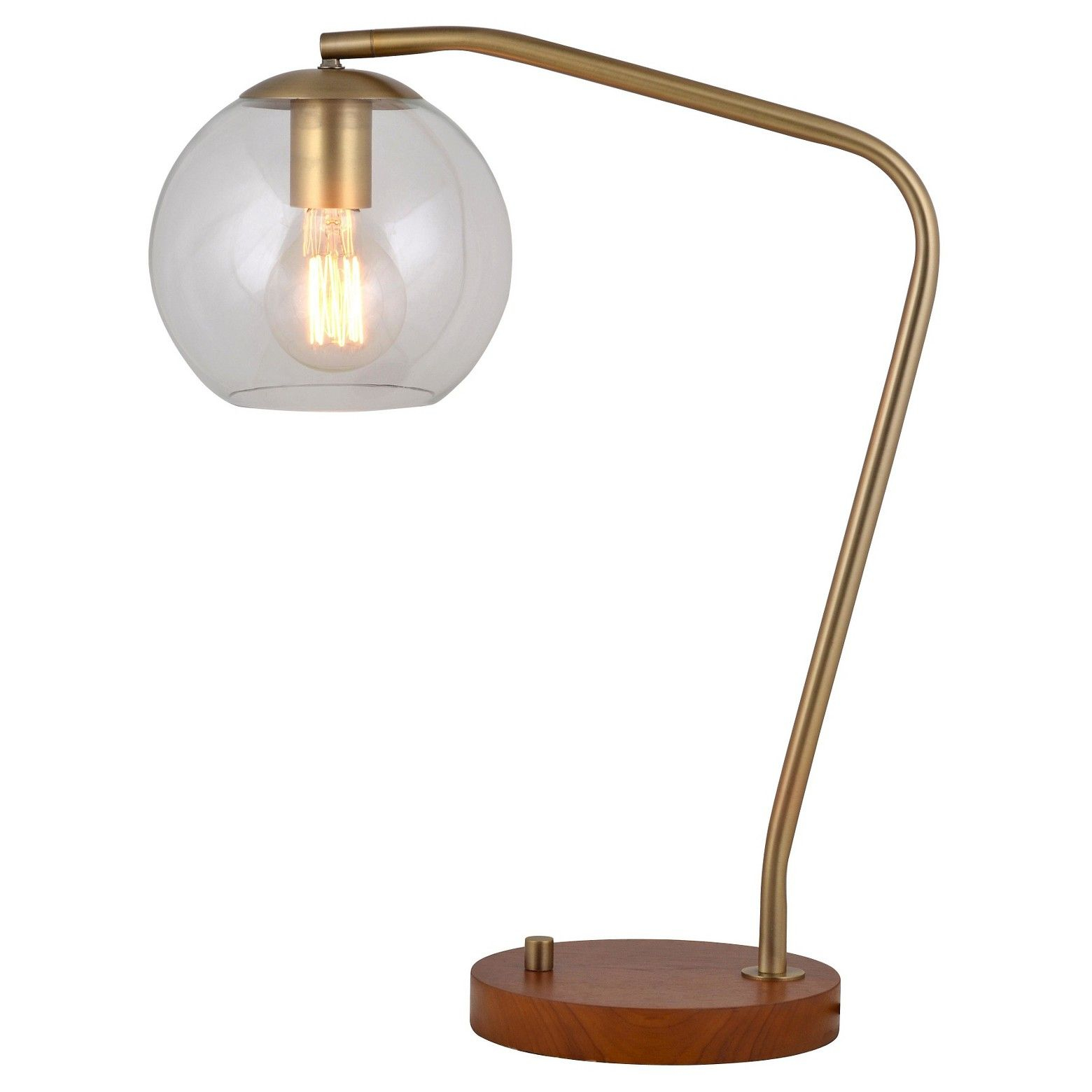 Madrot Glass Globe Desk Lamp Brass Includes Energy Efficient intended for sizing 1560 X 1560