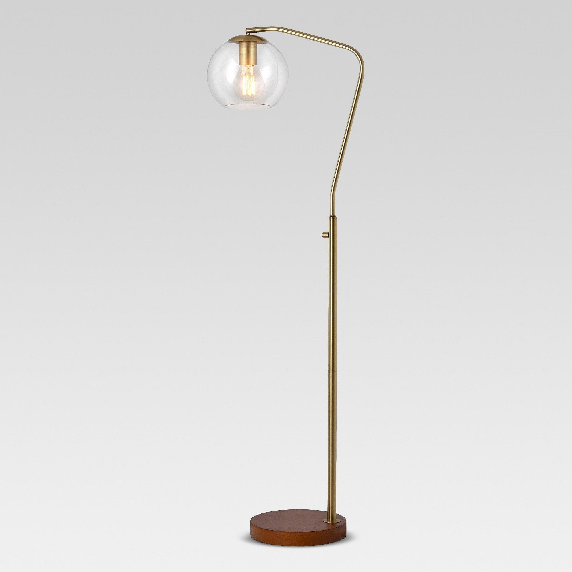 Madrot Glass Globe Floor Lamp Brass Includes Energy in size 2000 X 2000