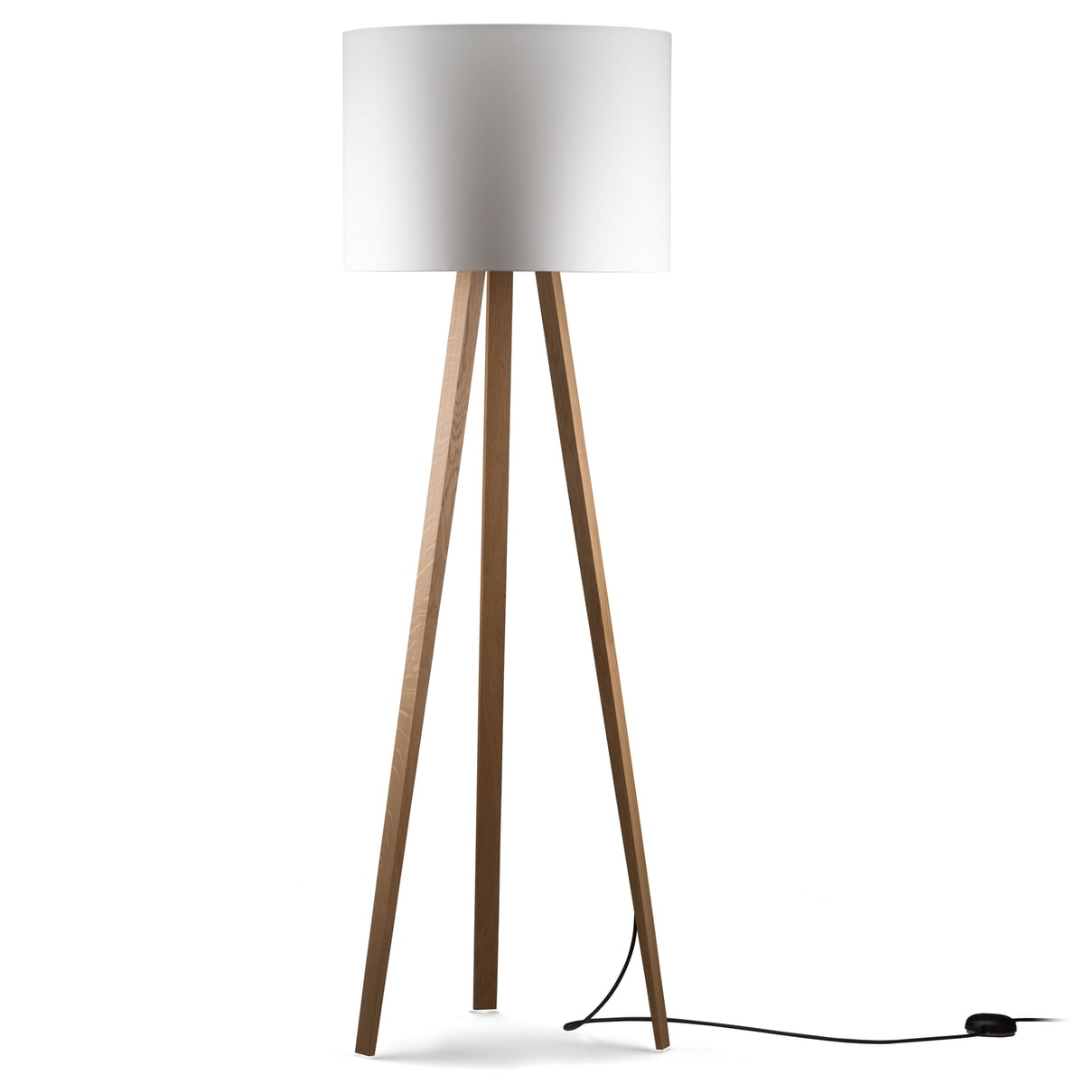 Maigrau Luca Stand High Floor Lamp Natural Oak White with proportions 1200 X 1200