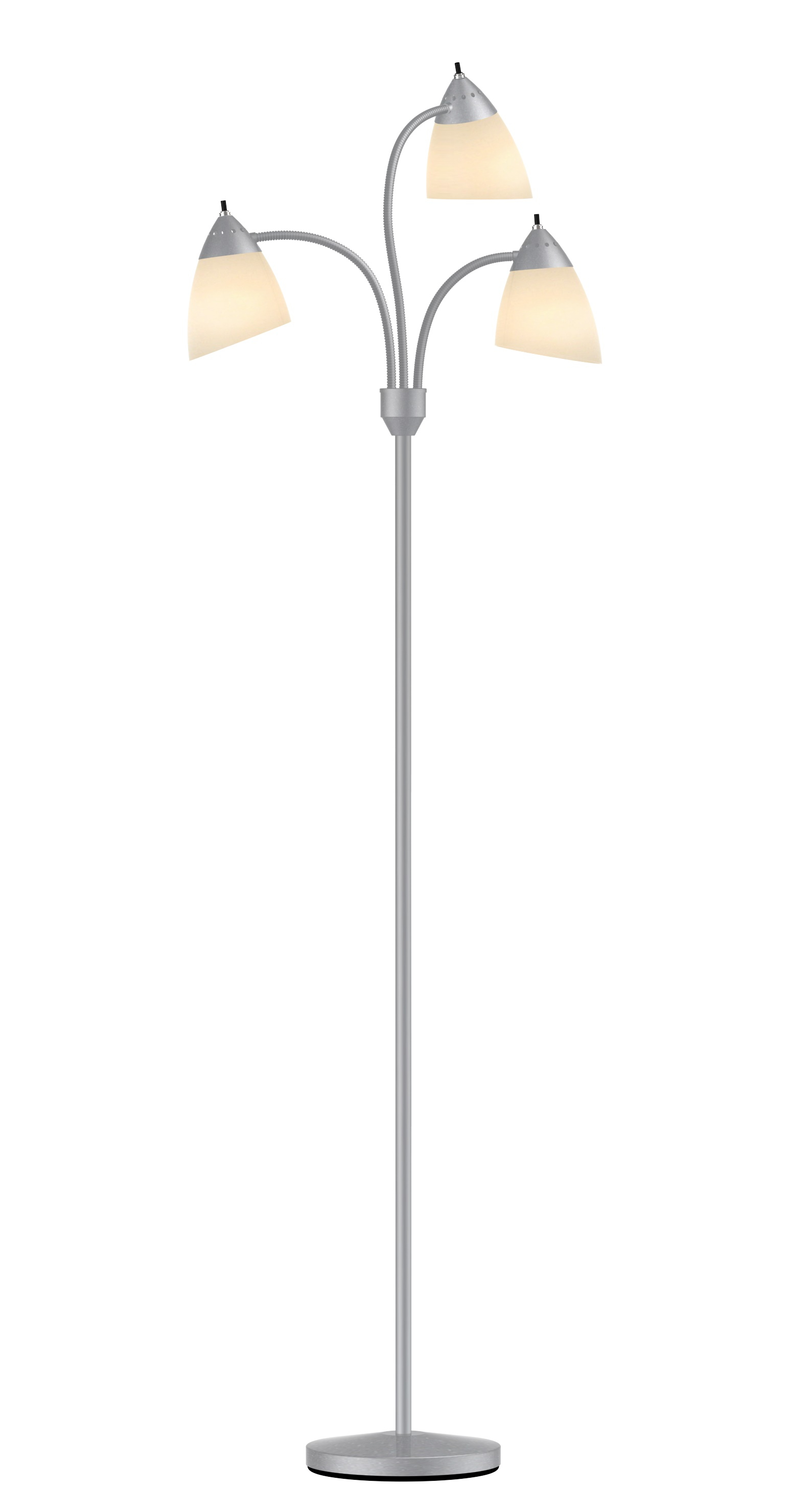 Mainstays 3 Head Floor Lamp Gray Walmart Inventory in measurements 1585 X 2958